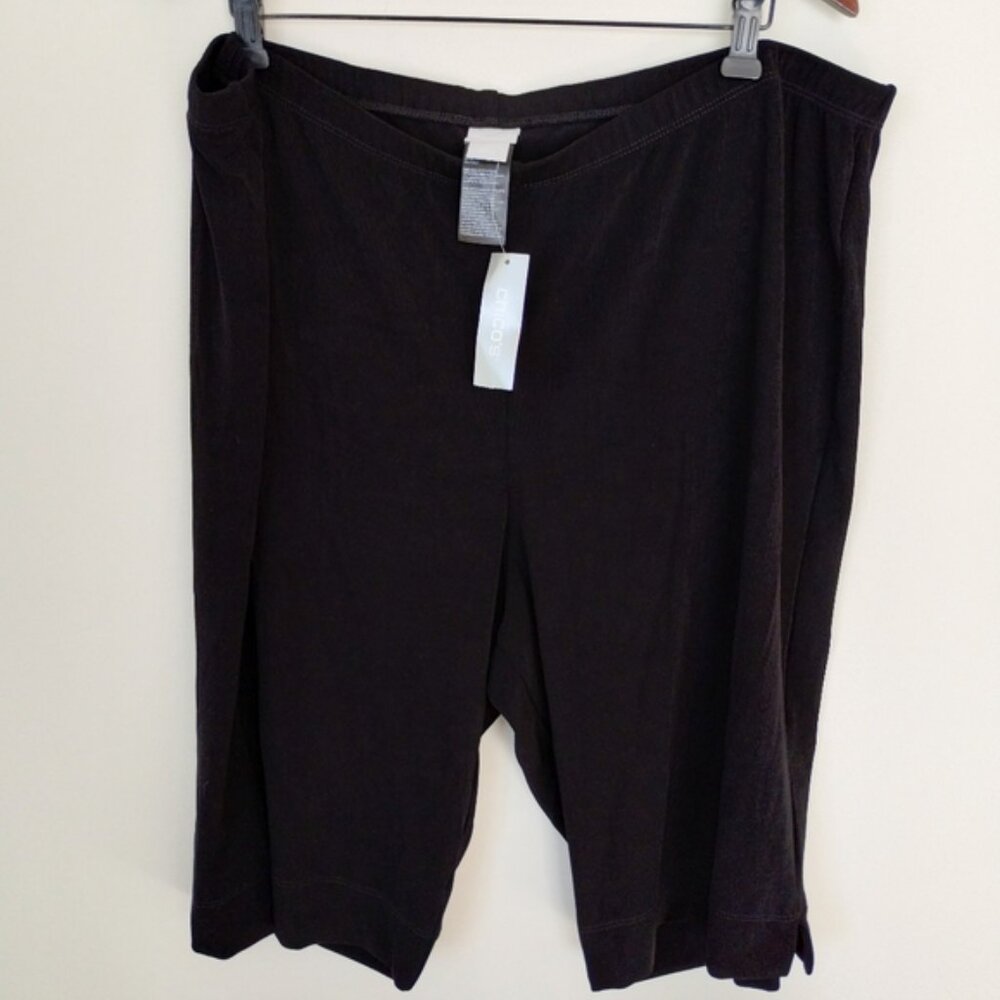 Chico's Travelers Classic Bermuda Lake Shorts Black Size 4